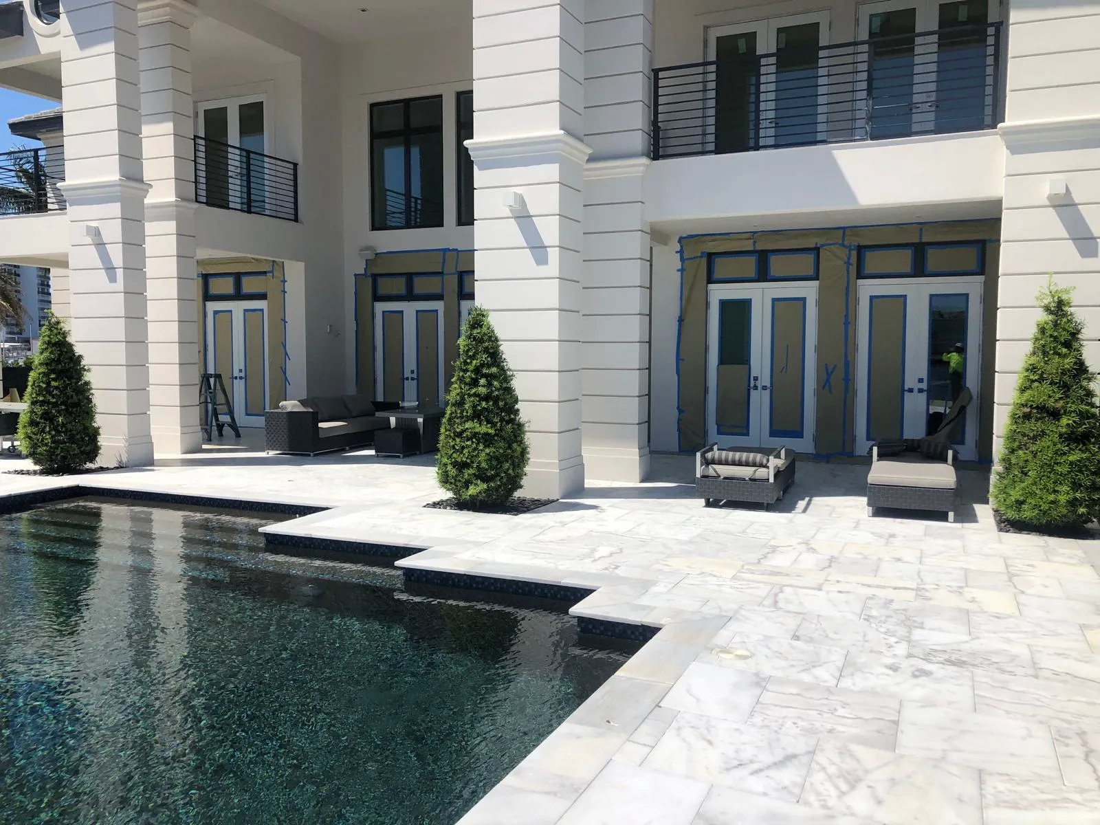 balcony railings ocean completed